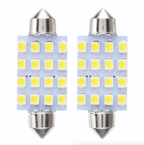 14Pcs T10 36mm LED Interior Car Accessories Kit Map Dome License Plate